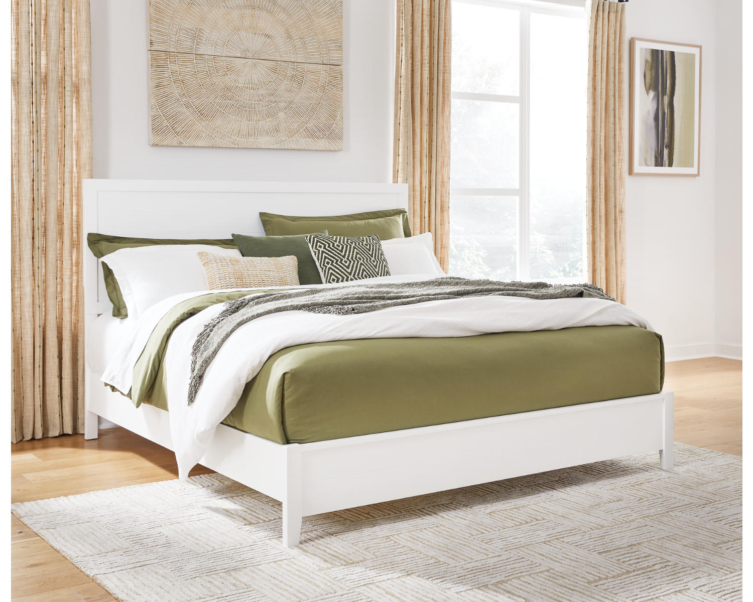 Binterglen King Panel Bed, Dresser, Mirror and Nightstand
