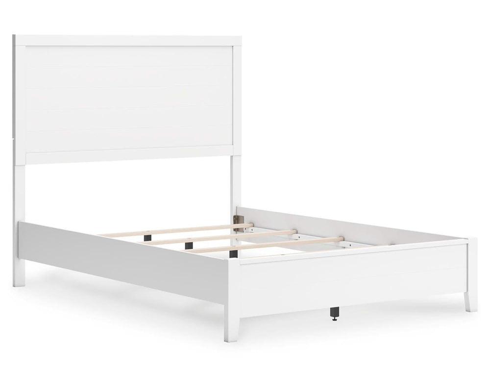 Cama completa Binterglen con panel, cómoda y espejo