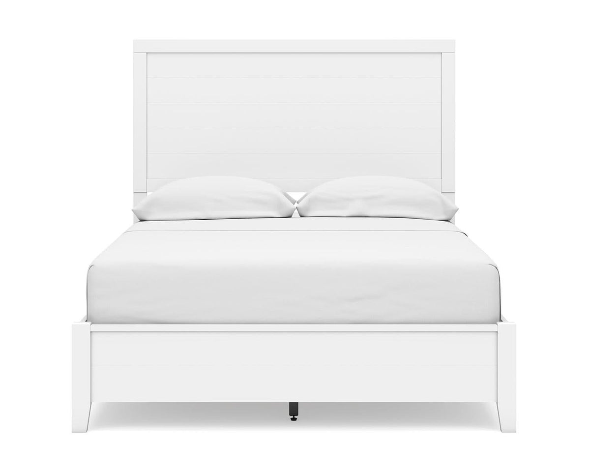 Cama completa Binterglen con panel, cómoda y espejo