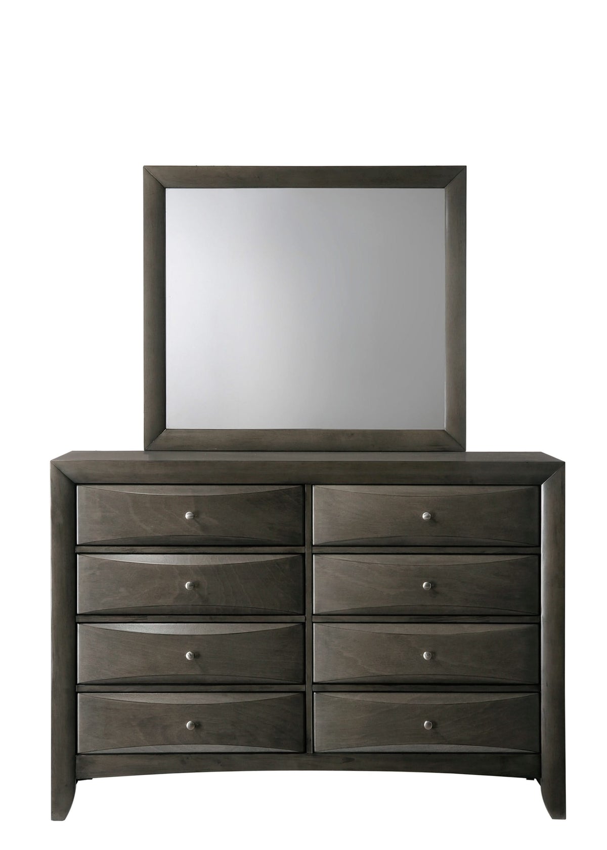 SETB4275 Dormitorio Emily King con almacenamiento, color gris
