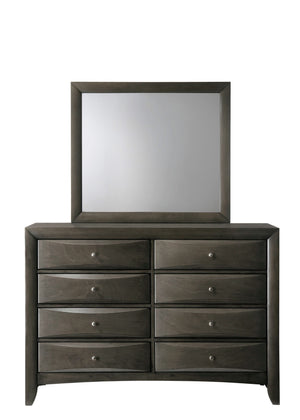 SETB4275 Dormitorio Queen Emily con almacenamiento, color gris
