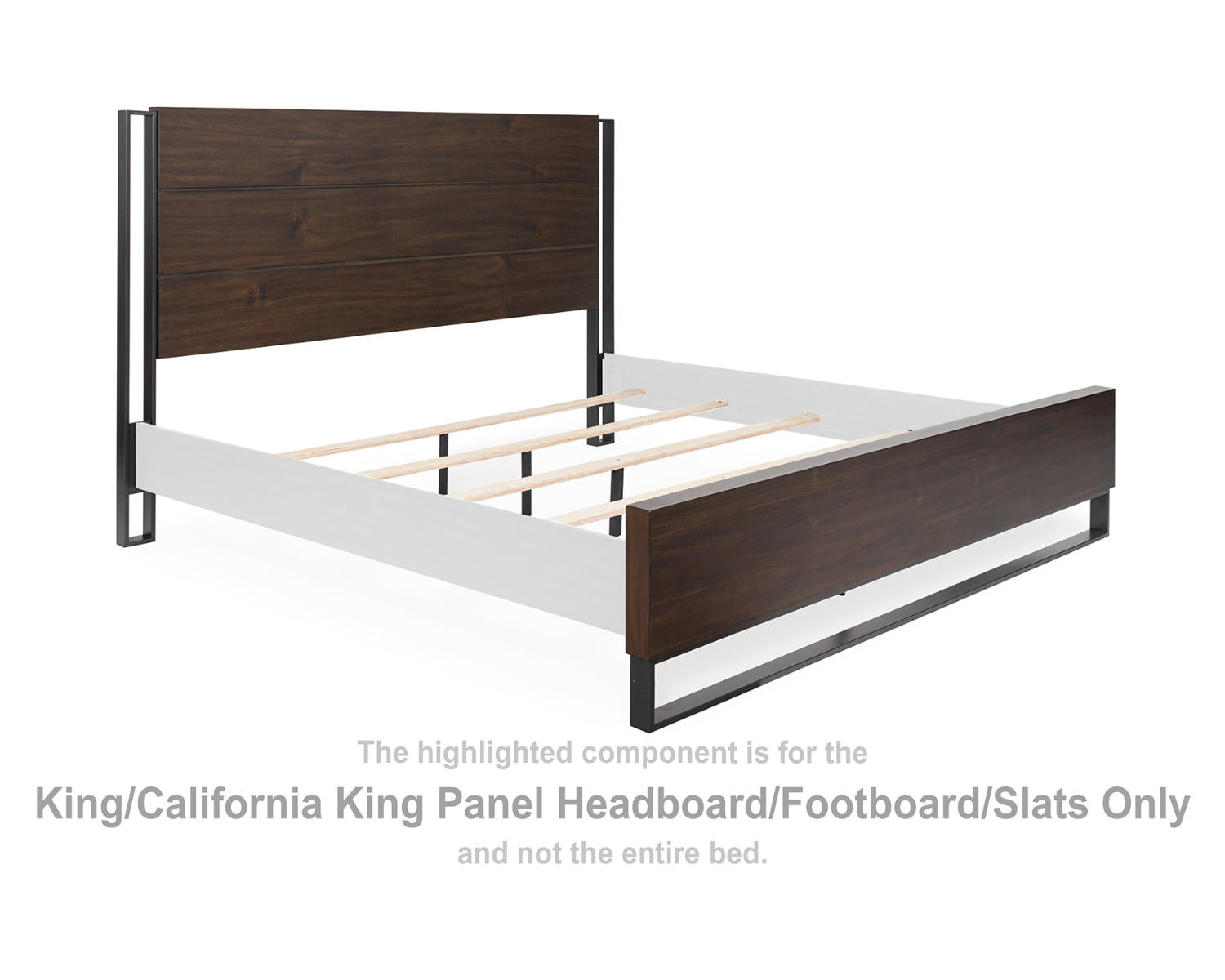 Zumbado King/California King Panel Headboard/Footboard/Slats