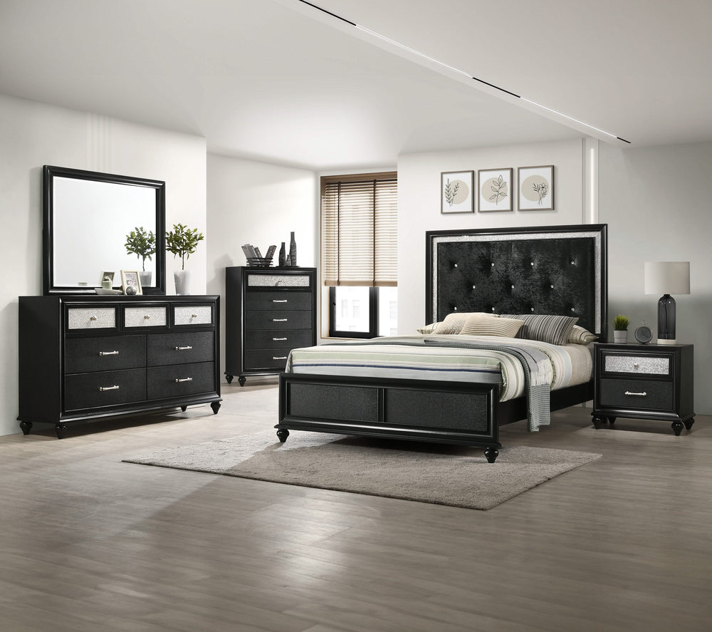 SETB4398 LILA BLACK KING BEDROOM GROUP