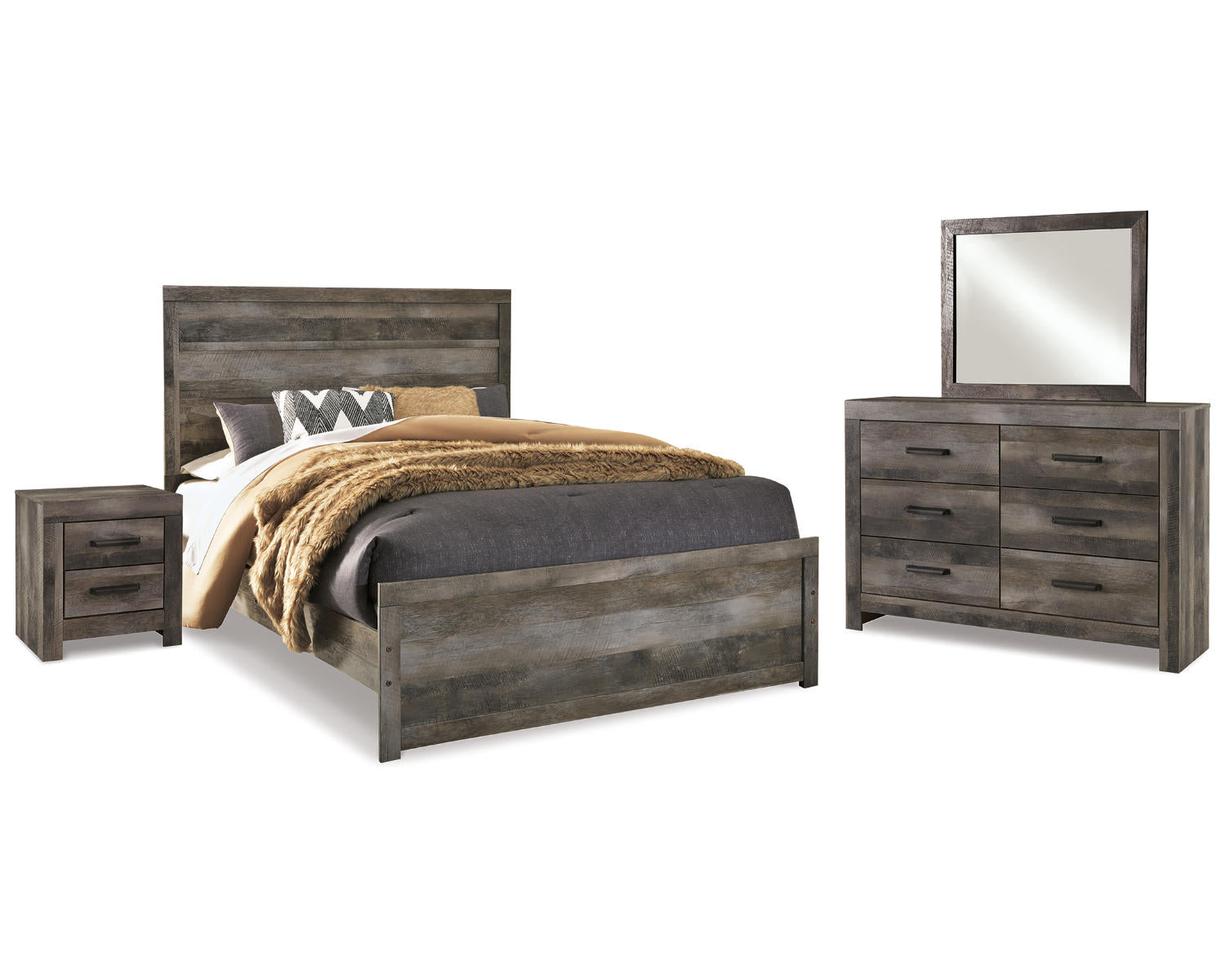 Wynnlow Queen Panel Bed, Dresser, Mirror, and Nightstand