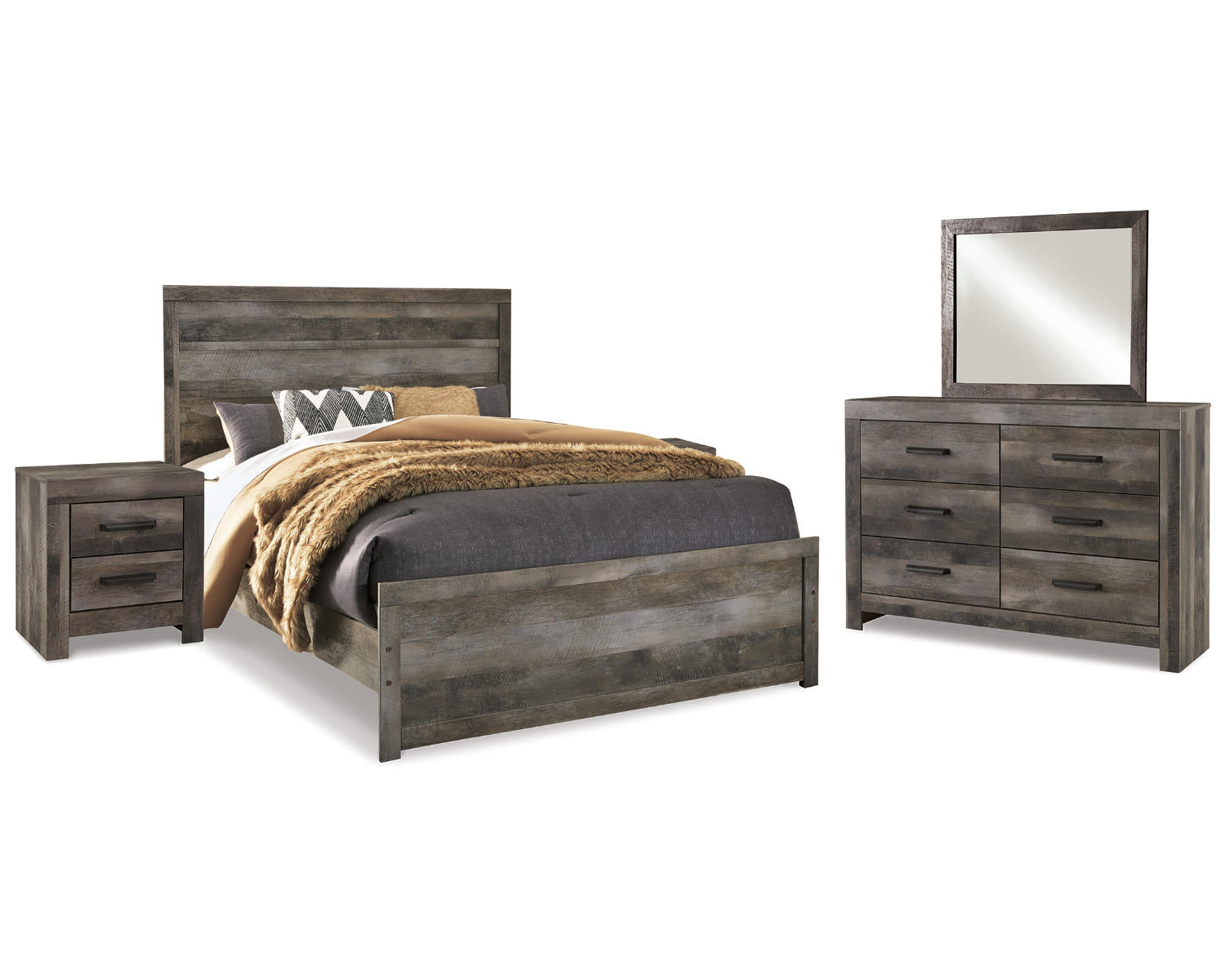 Wynnlow Queen Panel Bed, Dresser, Mirror and 2 Nightstands