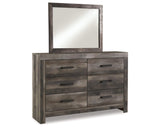 Wynnlow Queen Panel Bed with Mirrored Dresser and Nightstand