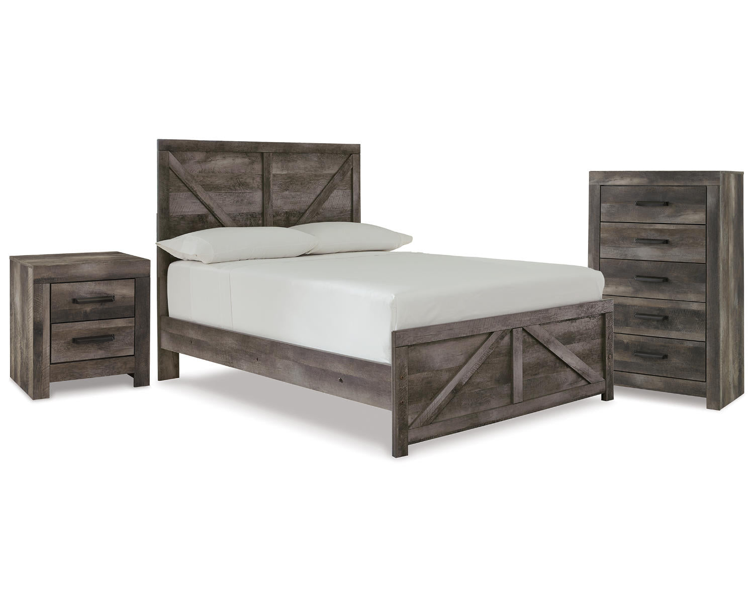 Wynnlow Full Panel Bed, Chest and Nightstand