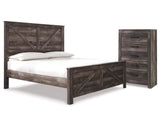 Cama y cómoda con paneles Wynnlow King Crossbuck