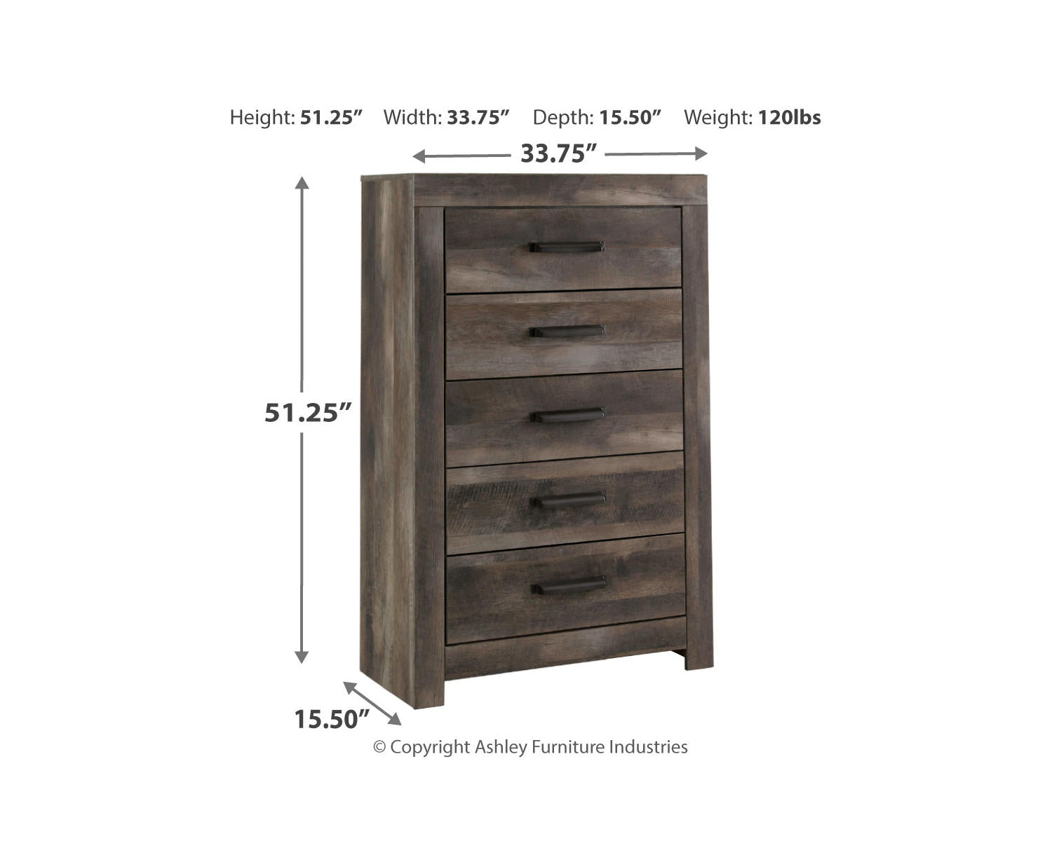 Wynnlow Queen Poster Bed, Chest and 2 Nightstands