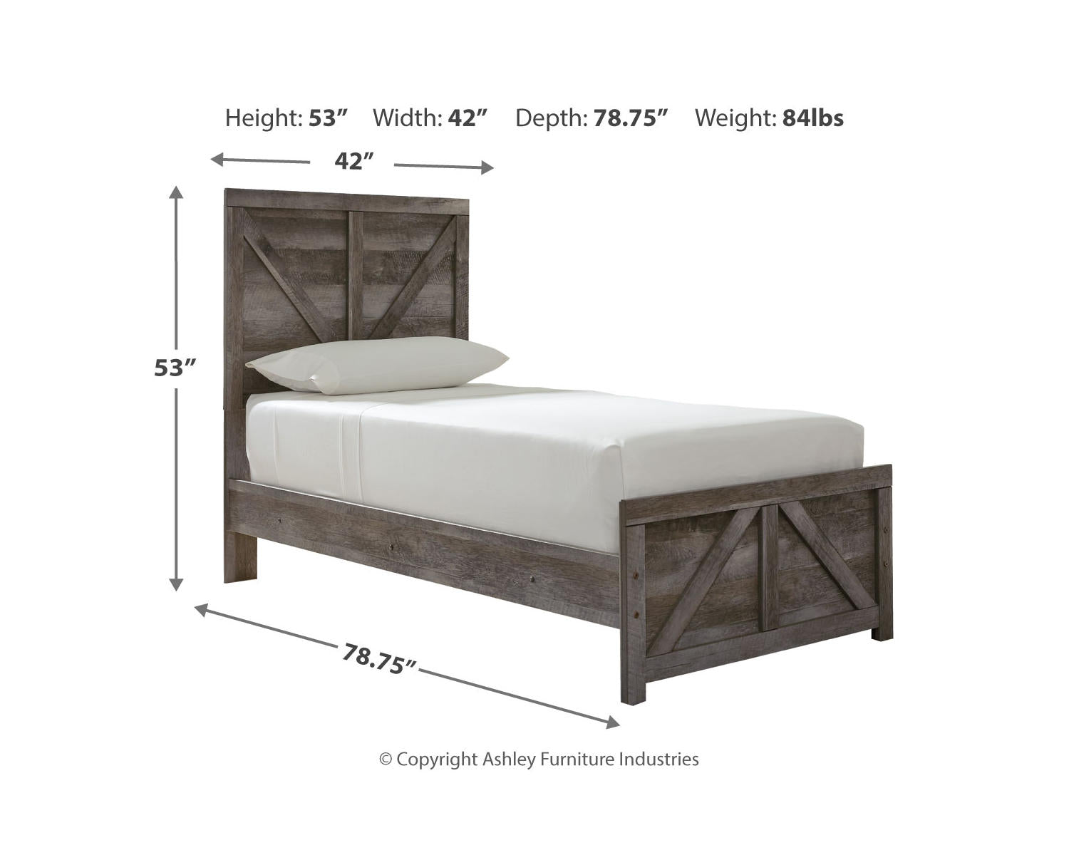 Wynnlow Twin Panel Bed, Dresser and Nightstand