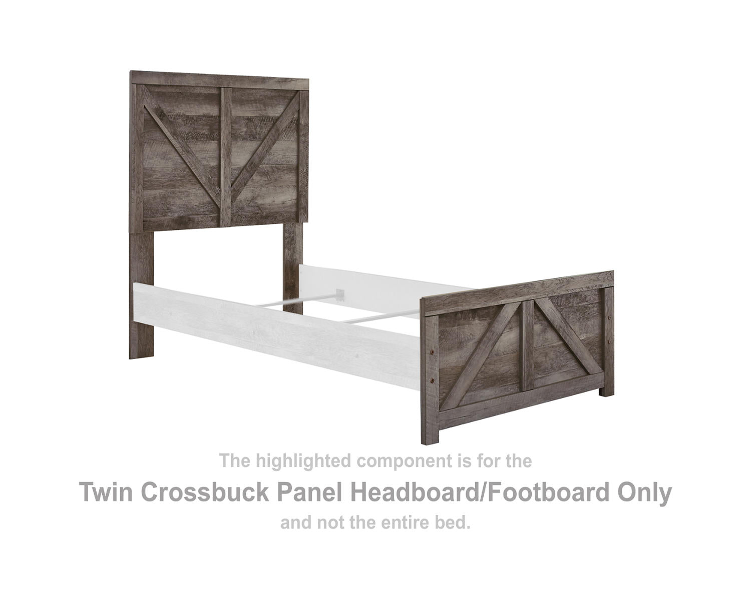 Wynnlow Twin Crossbuck Panel Headboard/Footboard