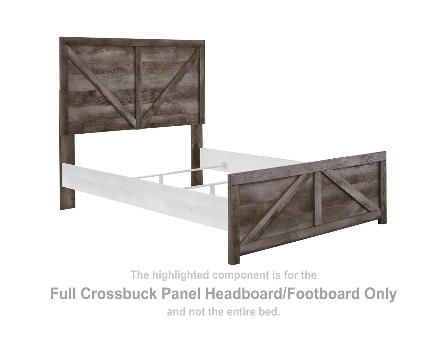 Wynnlow Full Crossbuck Panel Headboard/Footboard