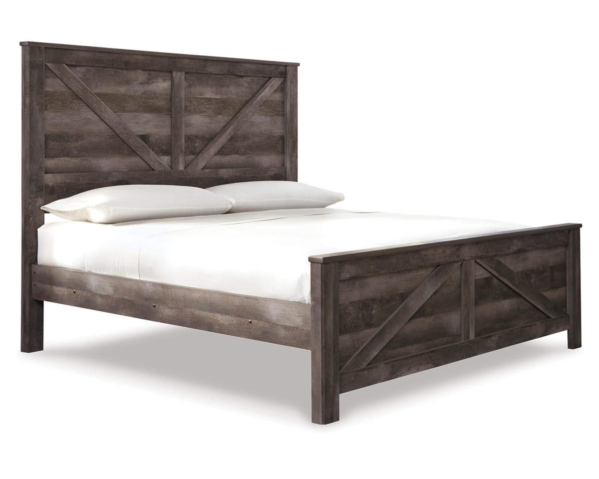 Wynnlow King Crossbuck Panel Bed