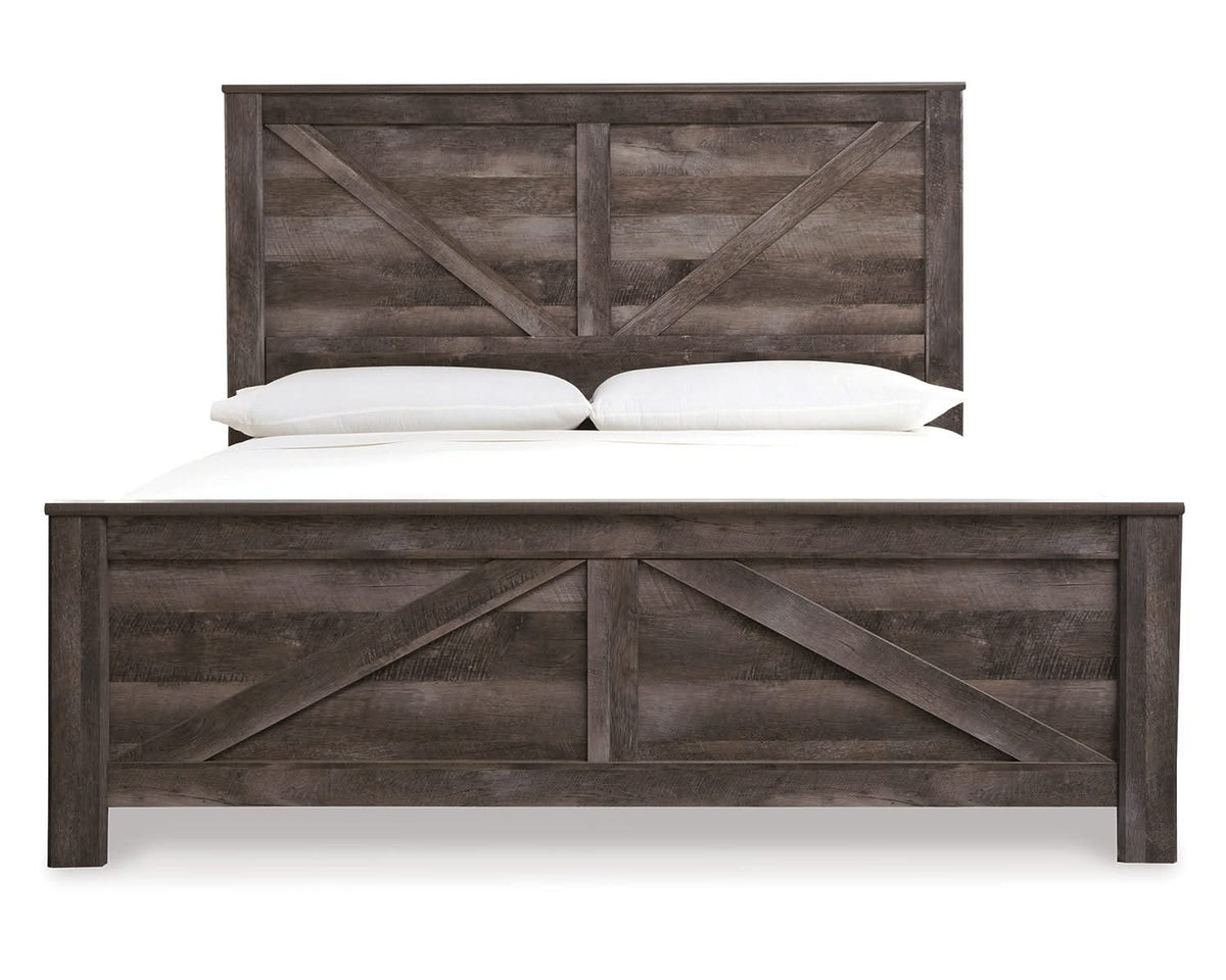 Wynnlow King Crossbuck Panel Bed