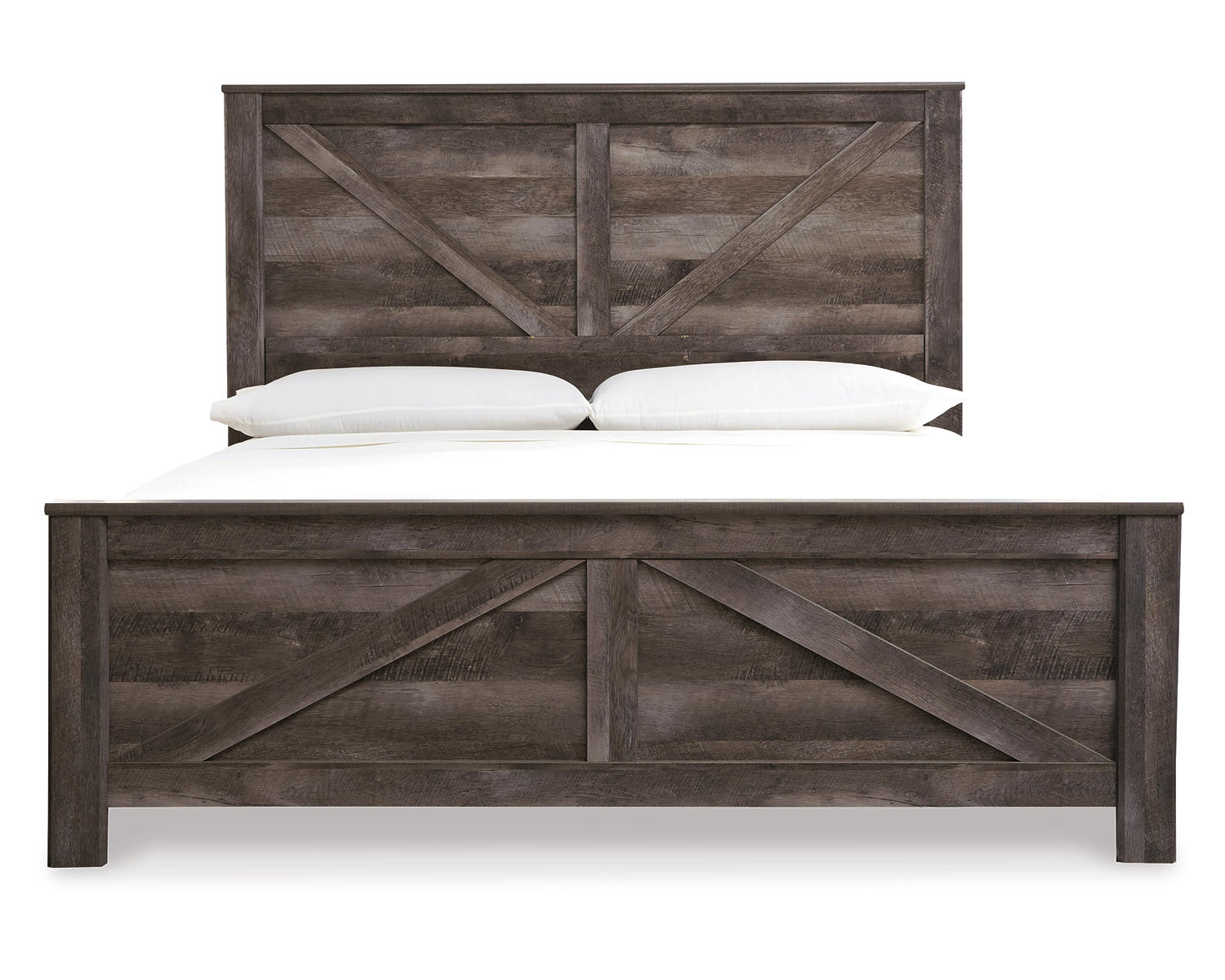 Wynnlow King Crossbuck Panel Bed and Chest