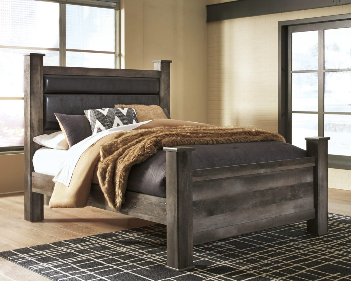 Cama con dosel tapizada Wynnlow Queen