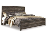 Cama King con paneles Wynnlow y dos mesitas de noche