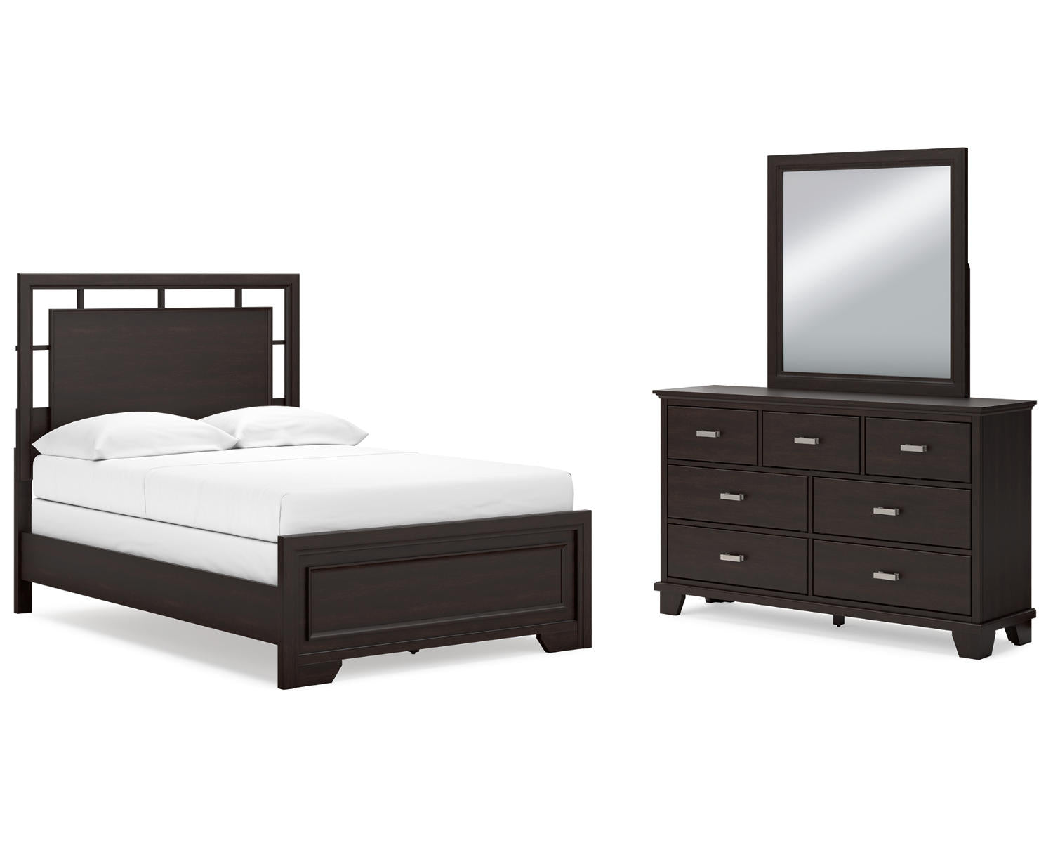 Covetown Full Panel Bed, Dresser and Mirror