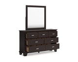 Covetown Twin Panel Bed, Dresser and Mirror