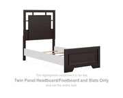 Covetown Twin Panel Headboard/Footboard and Slats