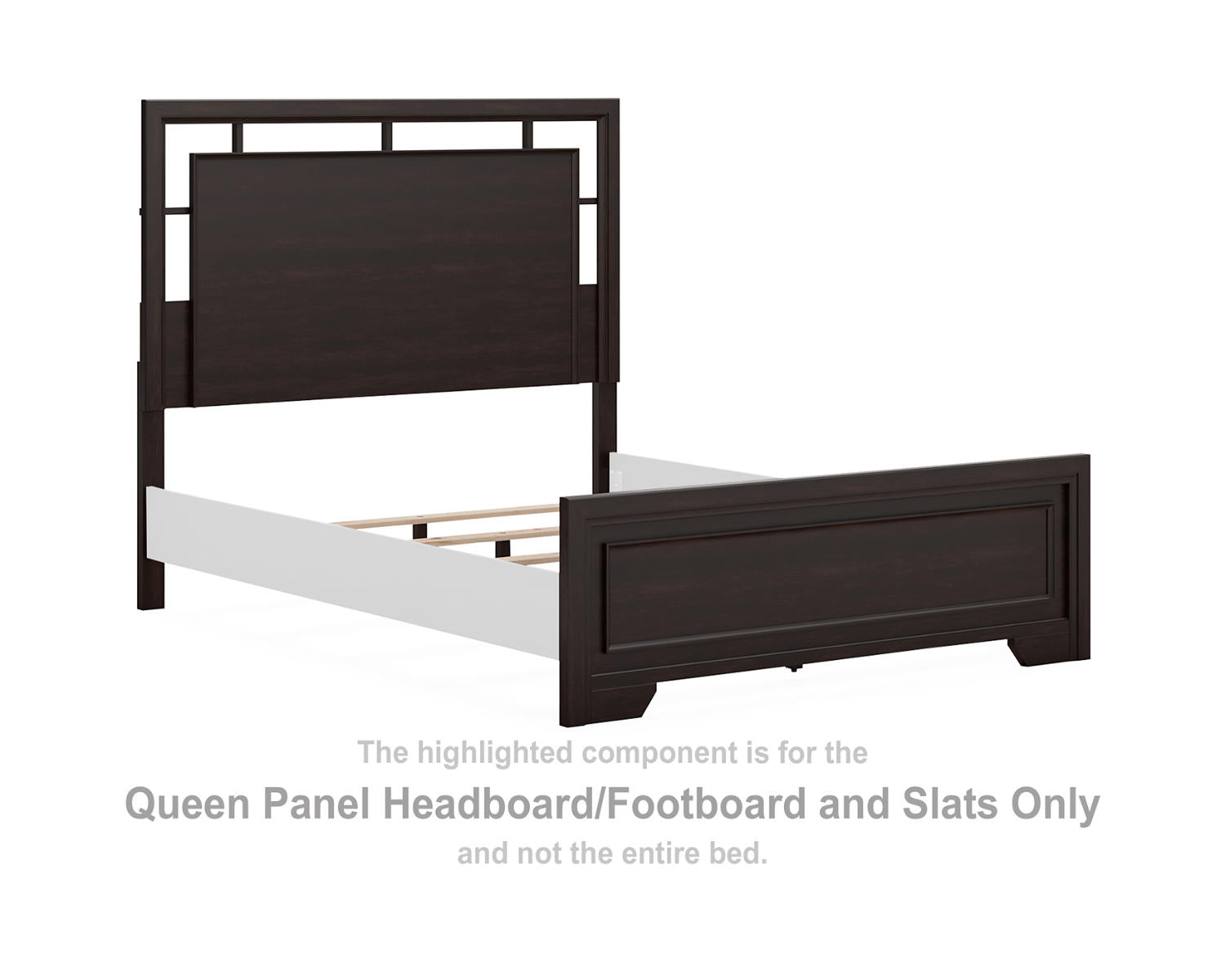 Covetown Queen Panel Headboard/Footboard and Slats
