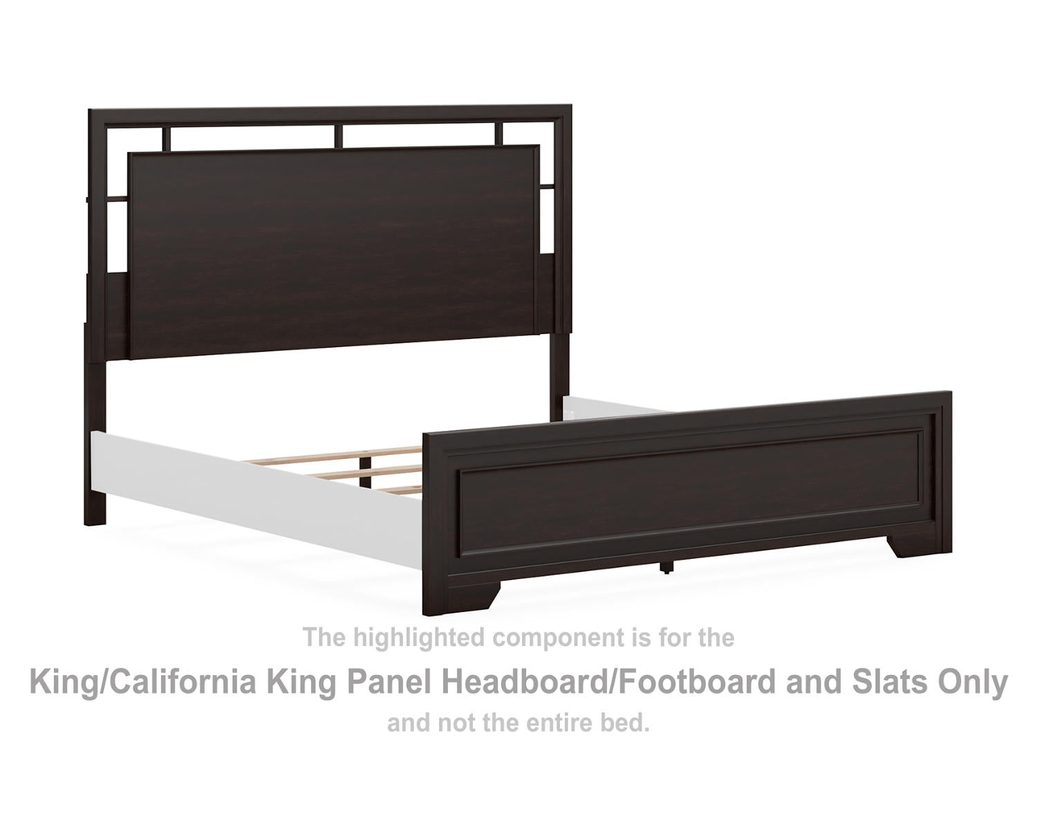 Covetown King/California King Panel Headboard/Footboard and Slats