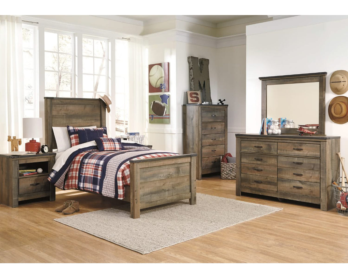 Cama individual con paneles Trinell