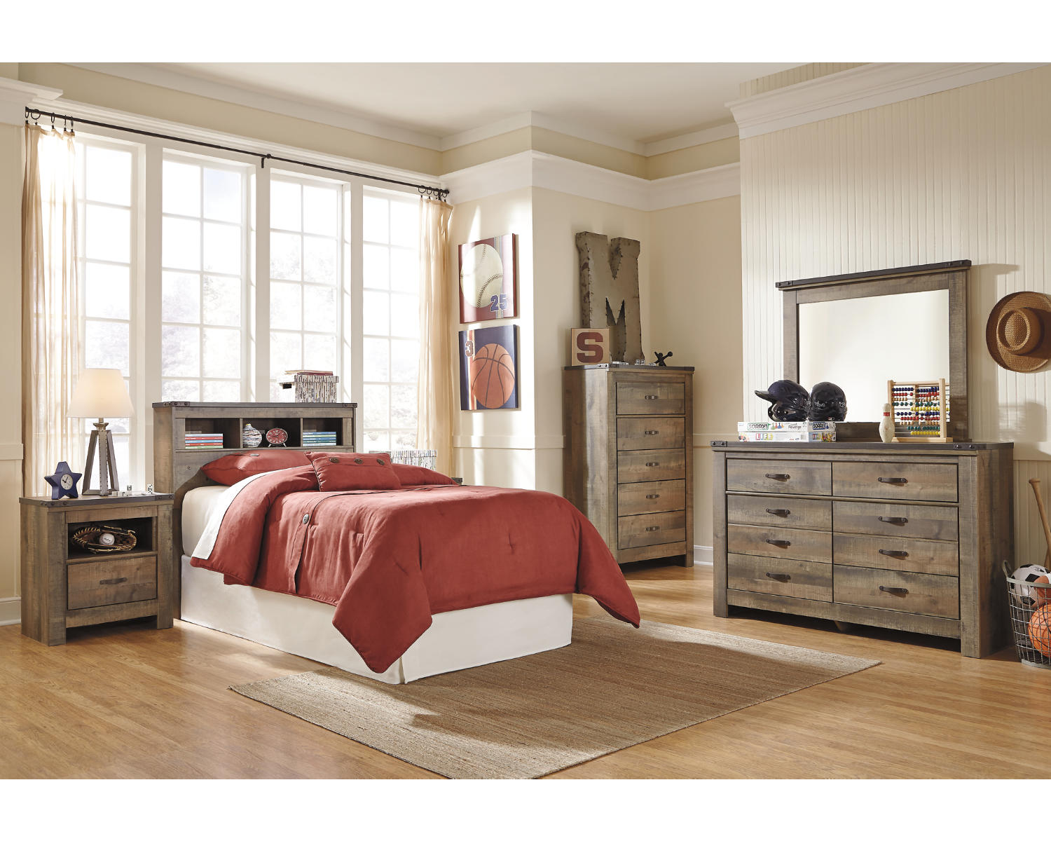 Trinell Twin Bookcase Headboard