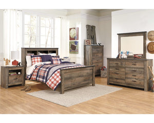 Trinell Full Bookcase Panel Bed