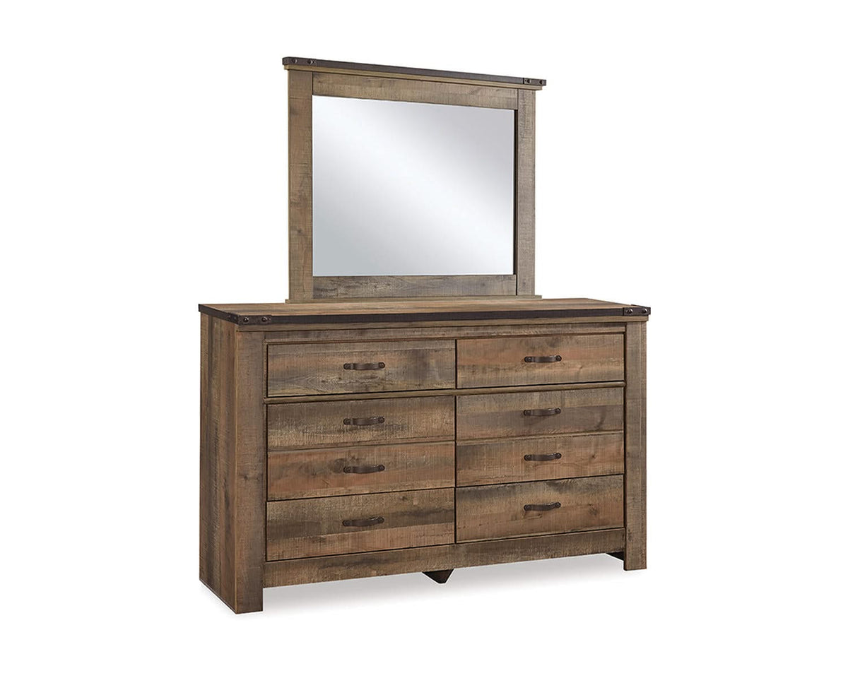 Trinell Queen Panel Headboard, Dresser, Mirror, Chest and Nightstand