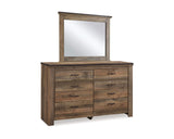 Trinell Queen Panel Headboard, Dresser, Mirror, Chest and Nightstand