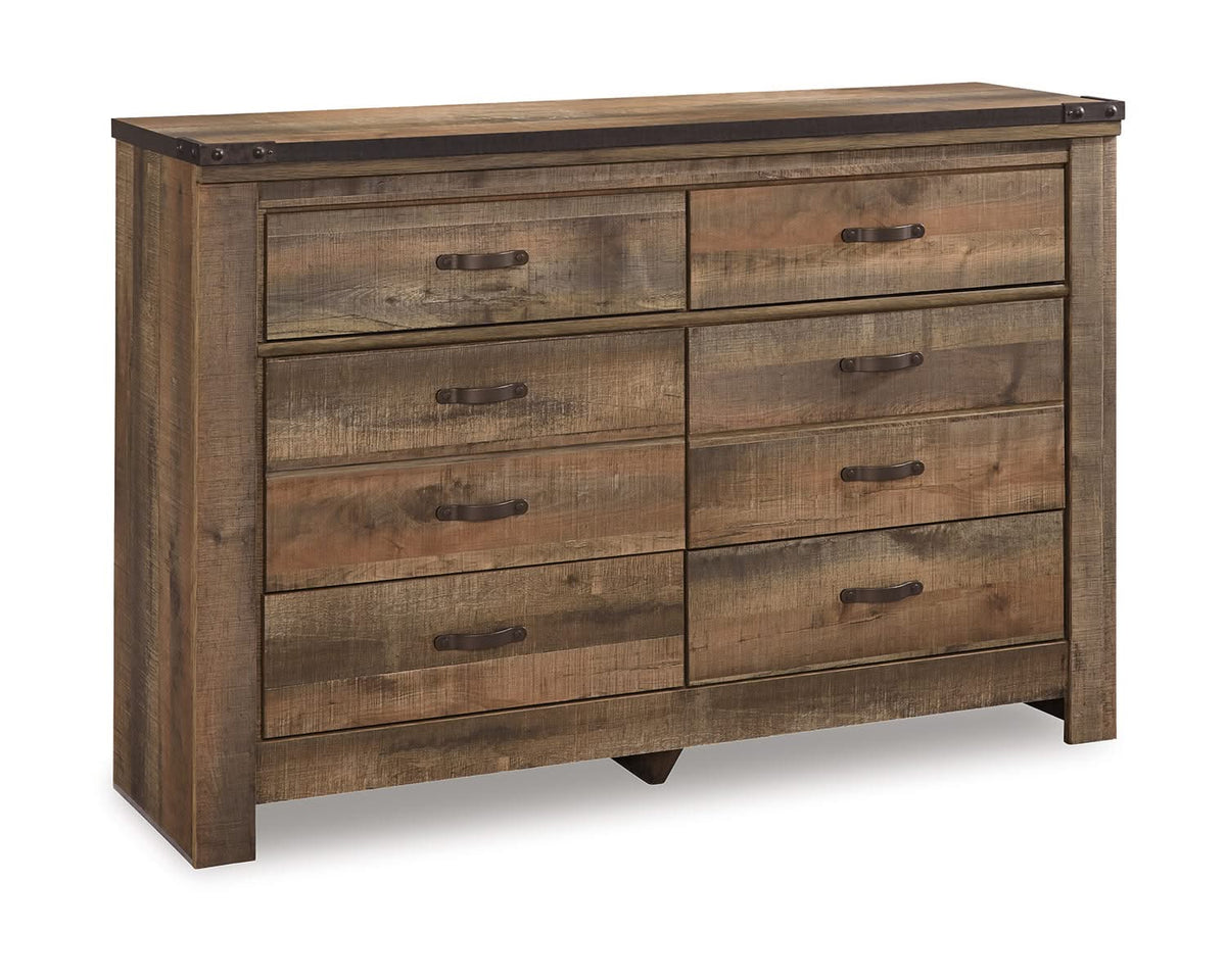 Trinell Queen Poster Bed, Dresser, Mirror, Chest and 2 Nightstands