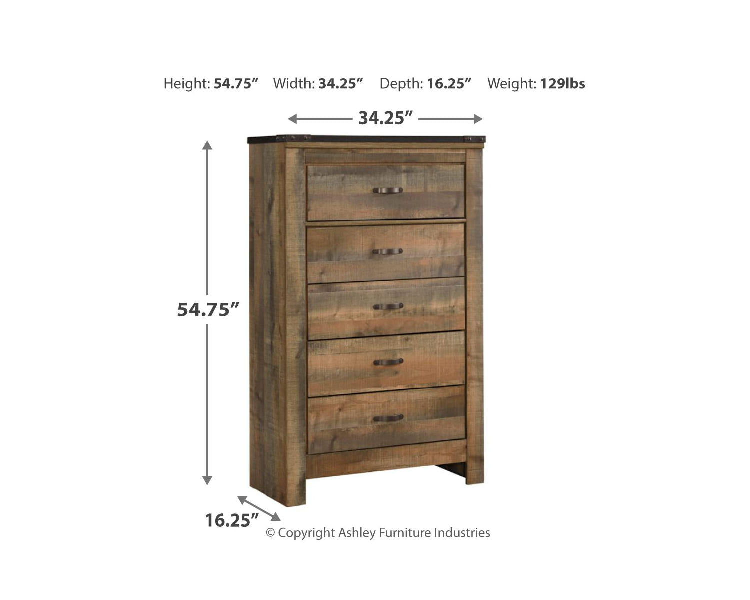 Trinell Queen Poster Bed, Dresser, Mirror, Chest and 2 Nightstands