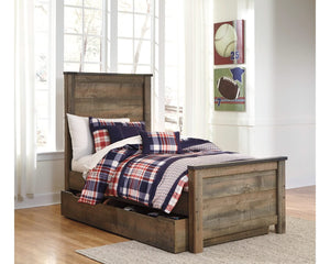 Cama individual Trinell con 1 cajón grande de almacenamiento