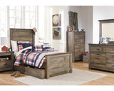 Cama individual Trinell con 1 cajón grande de almacenamiento