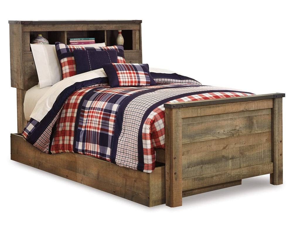 Trinell Twin Bookcase Bed with 1 Large Storage Drawer