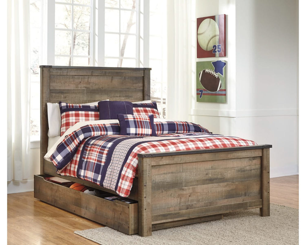 Trinell Full Panel Bed with 1 Large Storage Drawer