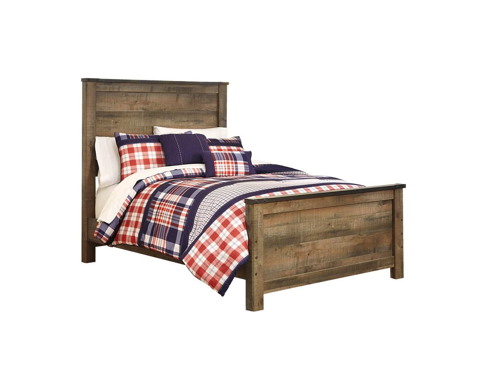 Trinell Full Panel Bed with Mirrored Dresser