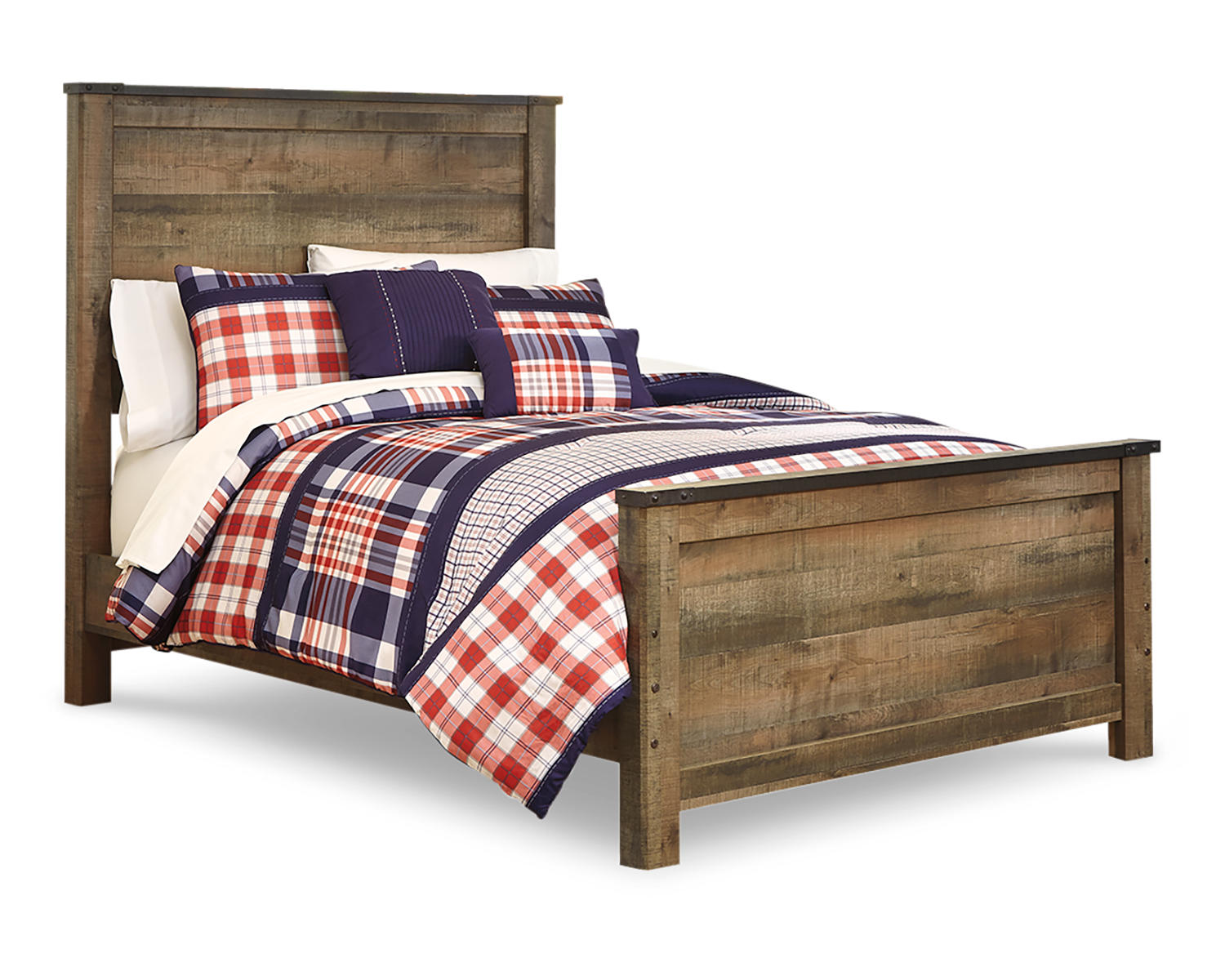Trinell Full Panel Bed with Mattress