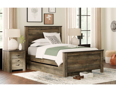 Trinell Full Panel Bed with 1 Large Storage Drawer