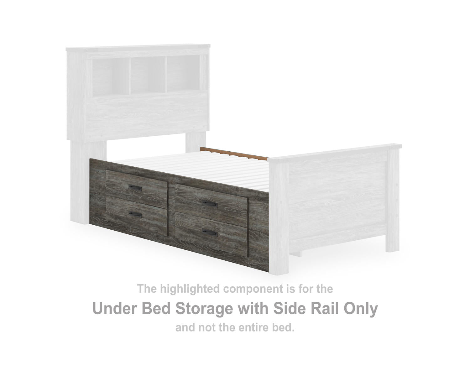 Frandern Under Bed Storage with Side Rail