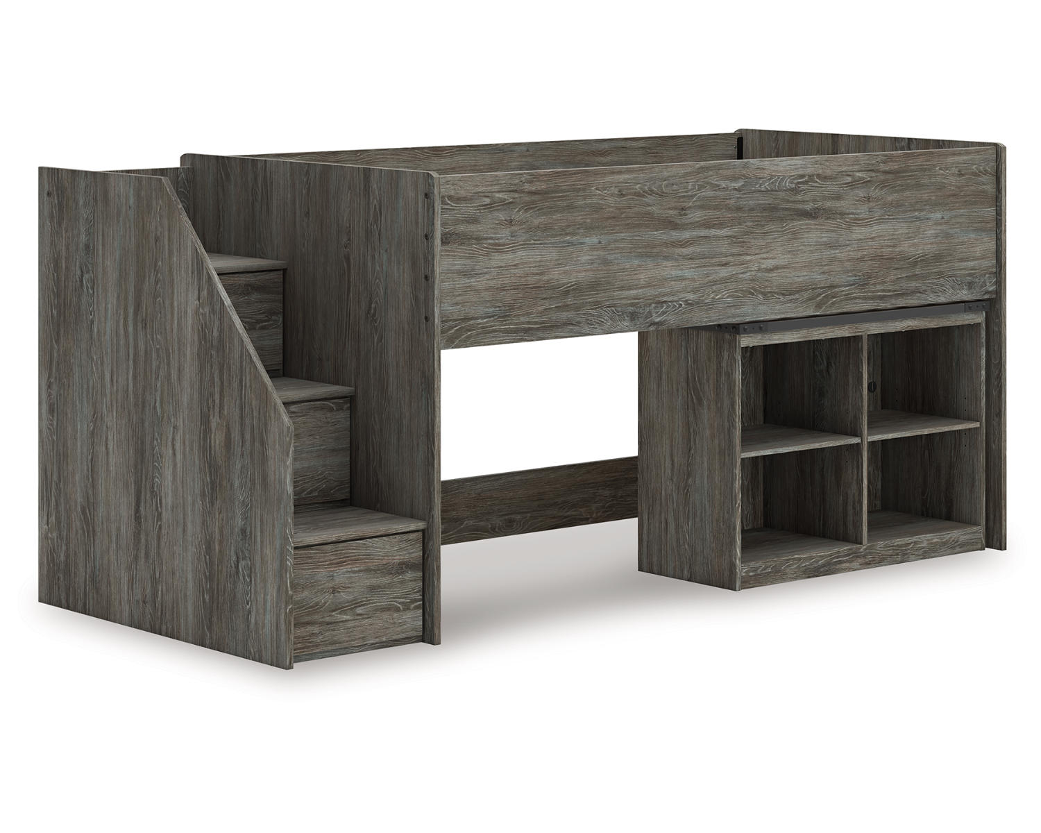 Frandern Twin Loft  Bed with Bookcase Storage
