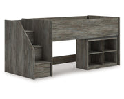 Frandern Twin Loft  Bed with Bookcase Storage