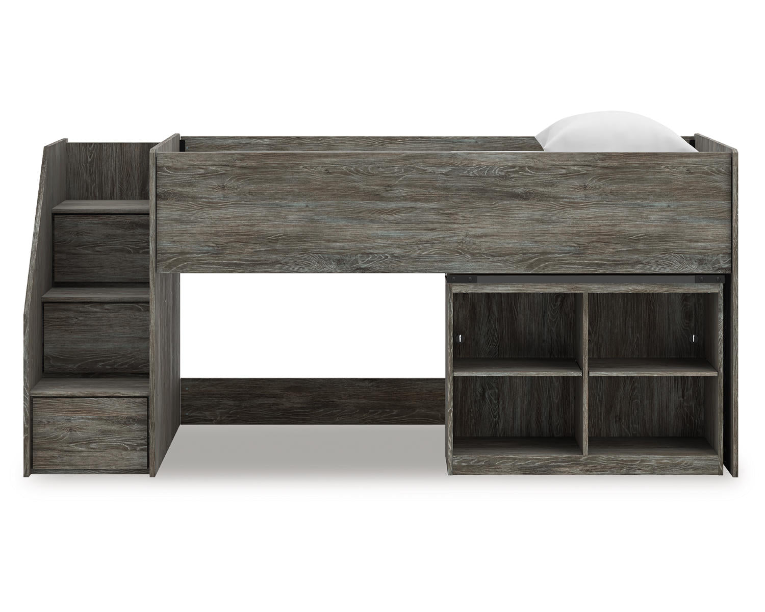 Frandern Twin Loft  Bed with Bookcase Storage