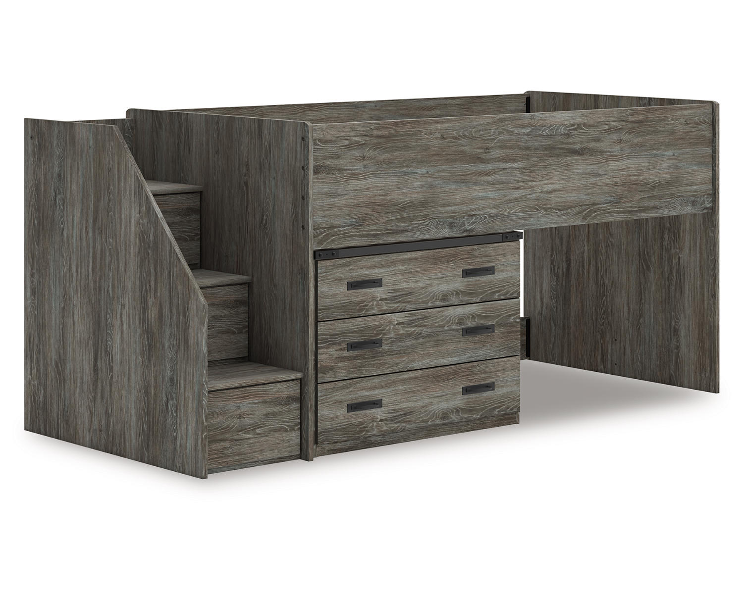 Frandern Twin Loft Bed with Drawer Storage