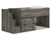 Frandern Twin Loft Bed with Drawer Storage