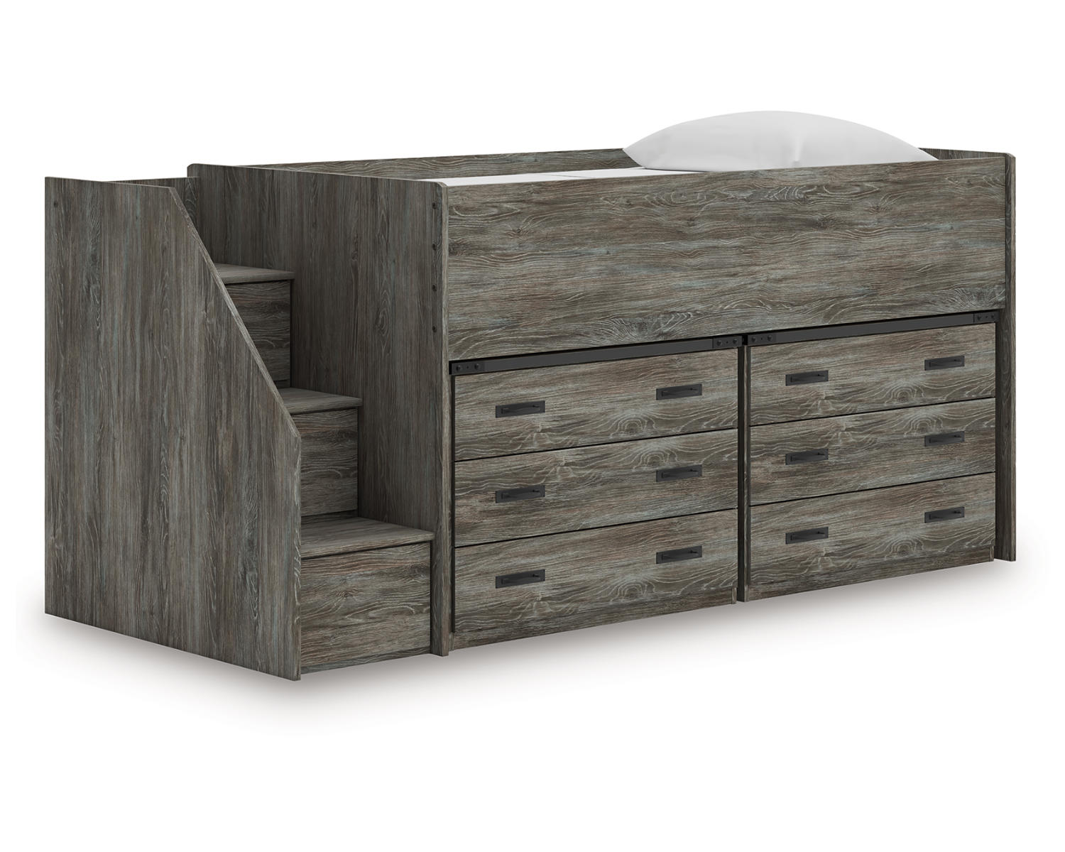 Frandern Twin Loft Bed with Drawer Storage