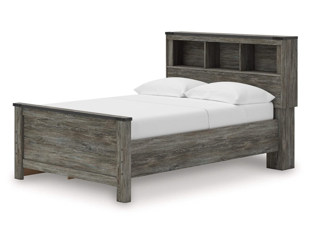 Frandern Full Bookcase Panel Bed with Storage