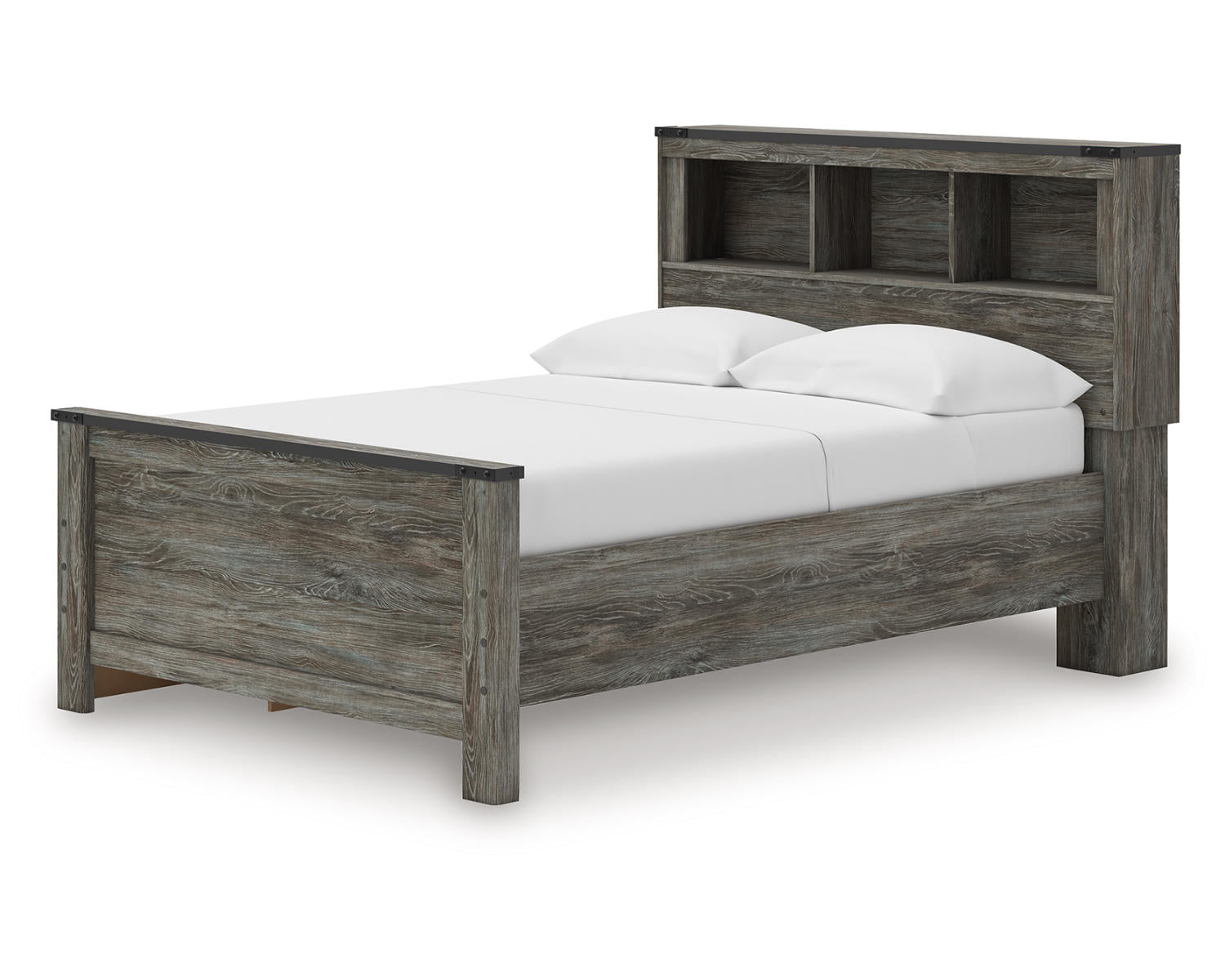 Frandern Full Bookcase Panel Bed with Storage