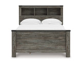 Frandern Full Bookcase Panel Bed with Storage